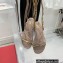Valentino Rockstud No Limit Nappa Flat Ankle Sandals Nude 2022