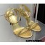 Valentino Heel 10cm Rockstud No Limit Nappa Sandals Gold 2022