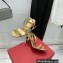 Valentino Heel 10cm Rockstud No Limit Nappa Sandals Gold 2022
