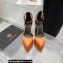 Versace Heel 15cm Platform 5.5cm Medusa Aevitas Satin Pointy Pumps Brown 2022
