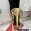 Valentino Heel 10cm Rockstud No Limit Nappa Sandals Gold 2022