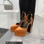 Versace Heel 15cm Platform 5.5cm Medusa Aevitas Satin Pointy Pumps Brown 2022