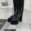 Versace Heel 15cm Platform 5.5cm Medusa Aevitas Satin Pointy Pumps Black 2022