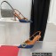 Valentino Heel 8cm Vlogo Denim Slingback Pumps 2022