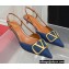 Valentino Heel 3.5cm Vlogo Denim Slingback Pumps 2022