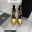 Versace Heel 15cm Platform 5.5cm Leather Pointy Pumps Gold 2022