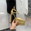 Versace Heel 15cm Platform 5.5cm Leather Pointy Pumps Gold 2022