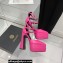 Versace Heel 15cm Platform 5.5cm Leather Pointy Pumps Pink 2022