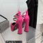 Versace Heel 15cm Platform 5.5cm Leather Pointy Pumps Pink 2022