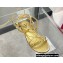 Valentino Rockstud No Limit Nappa Flat Ankle Sandals Gold 2022