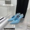 Aquazzura Heel 9.5cm Love Link Sling Pumps Sky Blue 2022