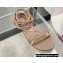 Valentino Rockstud No Limit Nappa Flat Ankle Sandals Nude 2022