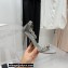Aquazzura Heel 9.5cm Love Link Sandals Gray 2022