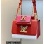 Louis Vuitton Epi Leather Twist and Twisty MM Bag Red/Fuchsia