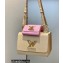 Louis Vuitton Epi Leather Twist and Twisty MM Bag Beige/Pink
