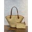Louis Vuitton knitted raffia Saint Jacques Bag M59963 Caramel Brown