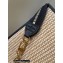 Louis Vuitton knitted raffia Toiletry Pouch On Chain Bag M81366 Black