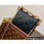 Louis Vuitton Monogram-embossed puffy lambskin Beltbag Coussin Bag M81125 Black