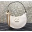 Valentino Mini Vlogo Signature Grainy Calfskin Hobo Bag White 2022