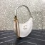 Valentino Mini Vlogo Signature Grainy Calfskin Hobo Bag White 2022