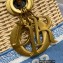 Lady Dior Medium Bag in Natural Wicker and Blue Dior Oblique Jacquard Blue 2022