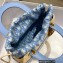 Lady Dior Medium Bag in Natural Wicker and Blue Dior Oblique Jacquard Blue 2022