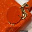Lady Dior Mini Bag in Cannage Patent Orange 2022
