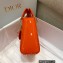 Lady Dior Mini Bag in Cannage Patent Orange 2022