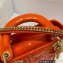 Lady Dior Mini Bag in Cannage Patent Orange 2022