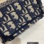 Dior Vertical Book Tote Bag in Blue Oblique Embroidery 2022