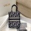 Dior Vertical Book Tote Bag in Blue Oblique Embroidery 2022