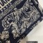 Dior Vertical Book Tote Bag in Blue Toile de Jouy Reverse Embroidery 2022
