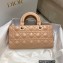 Dior Lady D-Joy Bag in Nude Pink Cannage Calfskin with Diamond Motif 2022