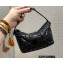 Dior Small DiorTravel Nomad Pouch Bag in Macrocannage Calfskin Black 2022