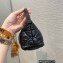 Dior Small DiorTravel Nomad Pouch Bag in Macrocannage Calfskin Black 2022