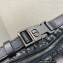 Dior Small DiorTravel Nomad Pouch Bag in Macrocannage Calfskin Black 2022