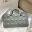 Dior Lady D-Joy Bag in Gray Cannage Calfskin with Diamond Motif 2022