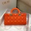 Dior Lady D-Joy Bag in Orange Cannage Lambskin 2022