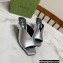 Gucci Heel 7.5cm Open-toe Sandals Pumps Silver 2022