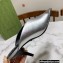 Gucci Heel 7.5cm Open-toe Sandals Pumps Silver 2022