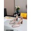 Fendi Baguette Heel Sandals Houndstooth Beige 2022