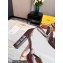 Fendi Baguette Heel Sandals Burgundy 2022