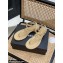 Chanel CC Logo Thong Sandals Beige 2022