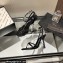 Alexander Wang Heel 8cm/10cm DAHLIA Sandals In Lycra Black 2022