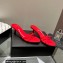 Alexander Wang Heel 5cm DAHLIA Slide Sandals In Lycra Red 2022