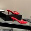 Alexander Wang Heel 5cm DAHLIA Slide Sandals In Lycra Red 2022