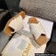 Chloe threaded crochet detail Woody flat slide Sandals White 2022