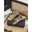 Chanel Chain Braided Sandals Beige 2022