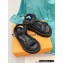 Louis Vuitton Platform Pool Pillow Flat Comfort Sandals Black 2022