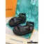 Louis Vuitton Platform Pool Pillow Flat Comfort Sandals Black 2022